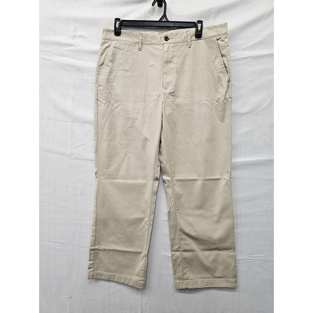 Goodfellow & Co Mens Relaxed Straight Chino Pants Tan Cotton Blend Size 36X30